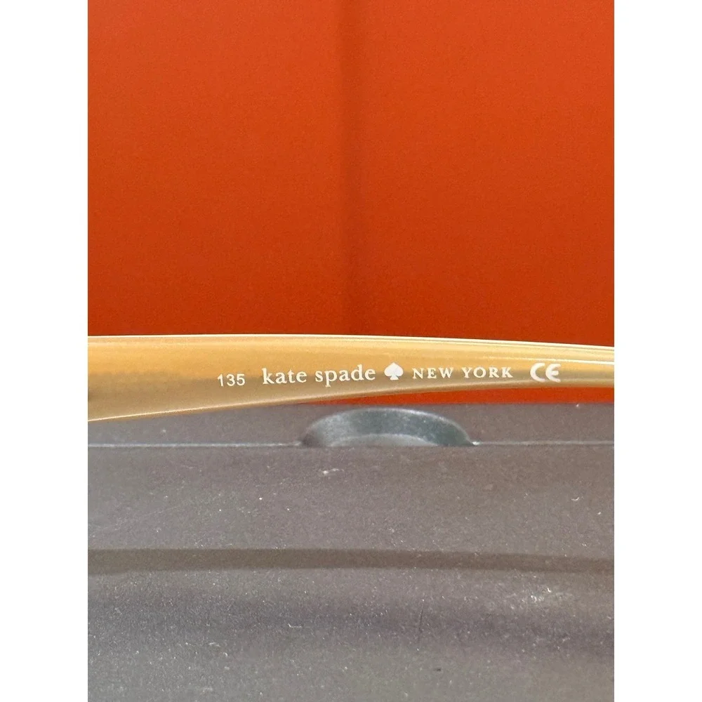 Kate Spade 9030 Women Reading Glasses Gold Peach Polka Dot Frames +2.00 Strength